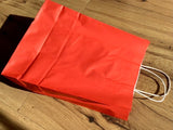 Pack 50 Papier-Tragetaschen rot Kordelgriff 26x35x12cm