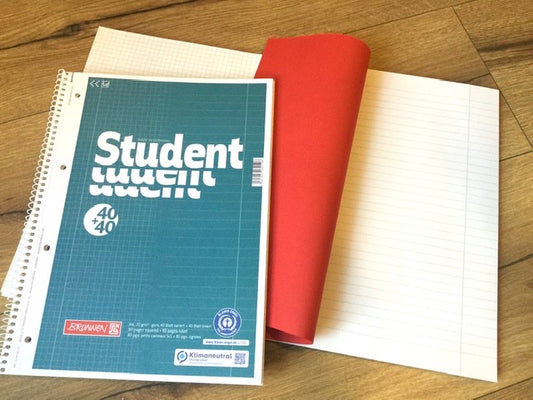 Collegeblock Duo kariert/liniert "Student"