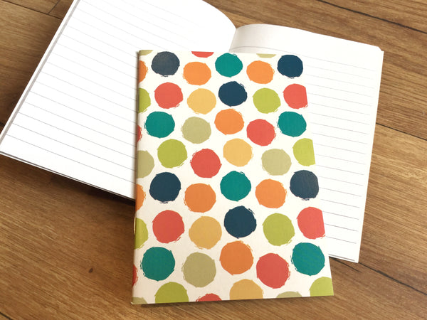 Notizheft A6 Dots liniert recycelt