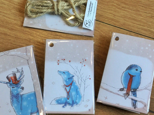 Geschenkanhänger Fuchs im Schnee Bow&Hummingbird