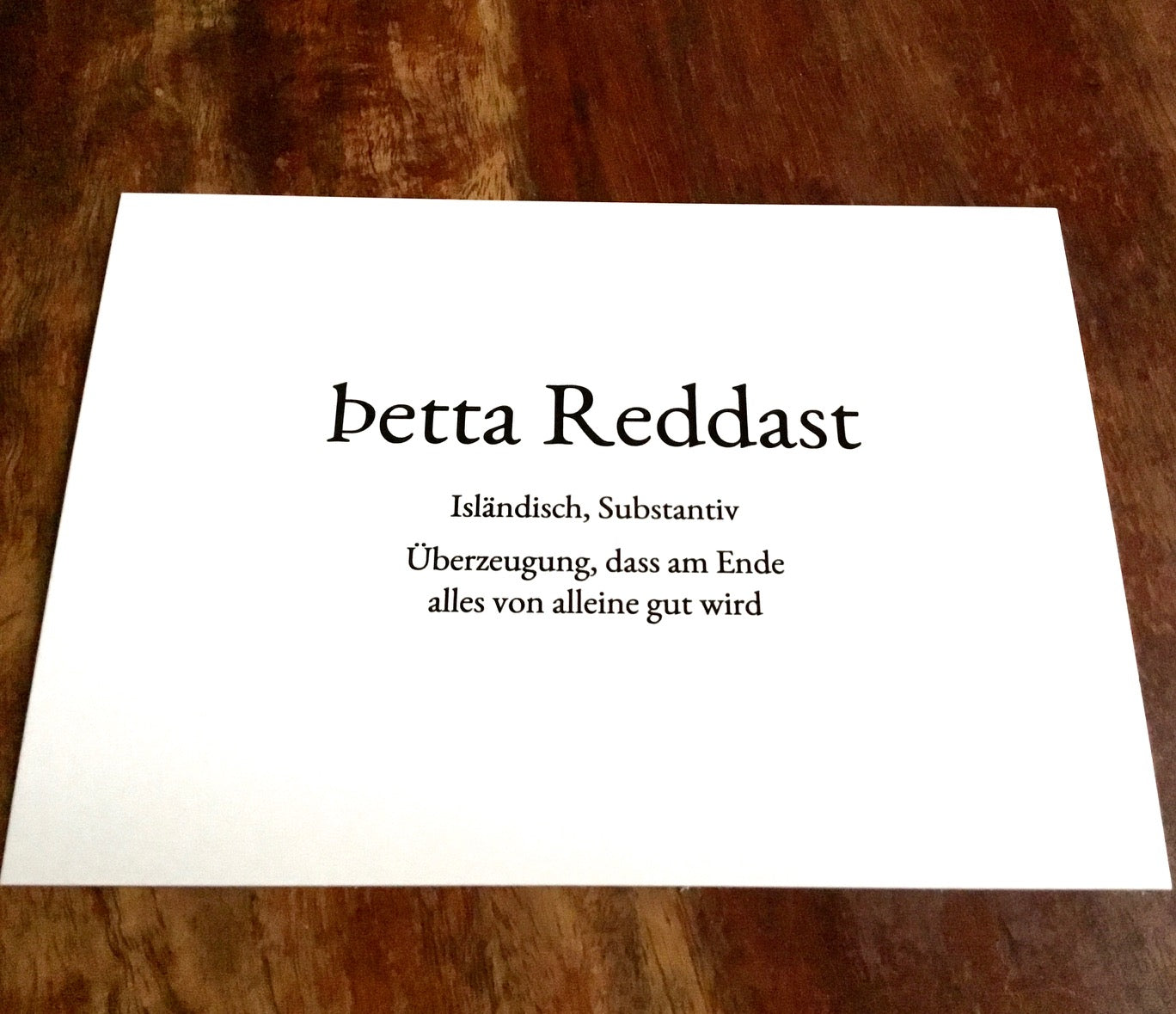 Postkarte Wortschatzkarte daniels cards 2°