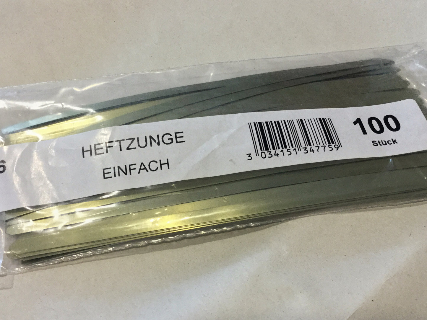 Heftzunge Metall Messing Leitz°