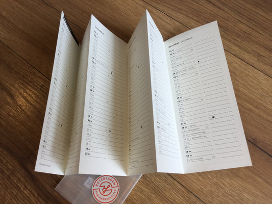 Monatsplaner Leporello Roterfaden 2026