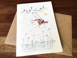 Briefkarte Weihnachtswolkenschaukel (Erichsen)
