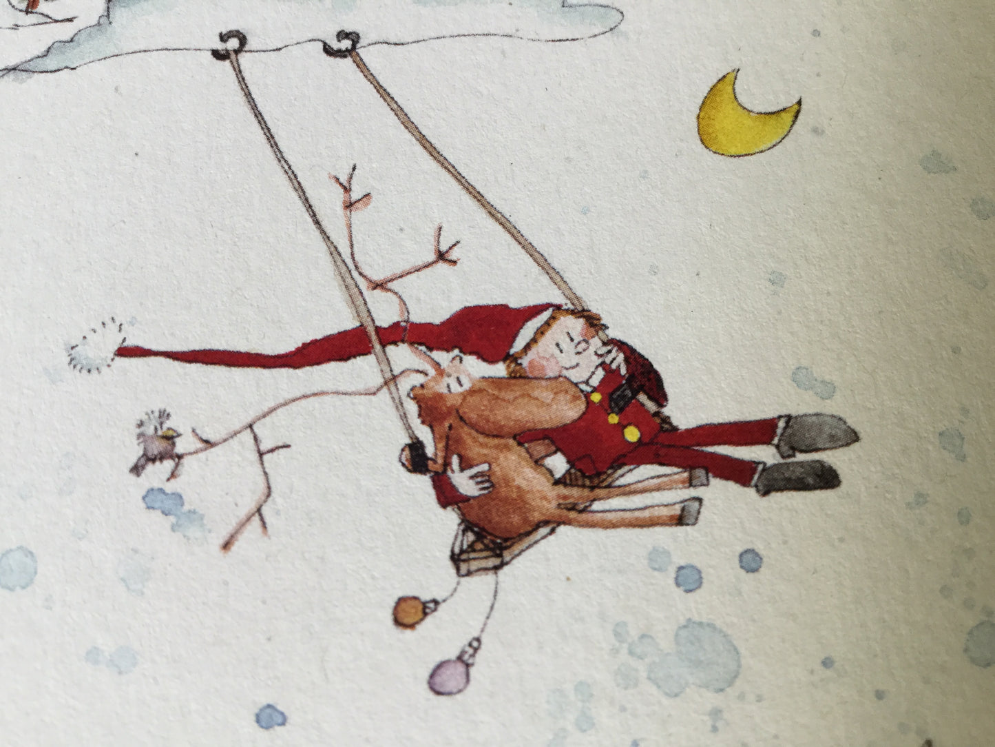 Briefkarte Weihnachtswolkenschaukel (Erichsen)