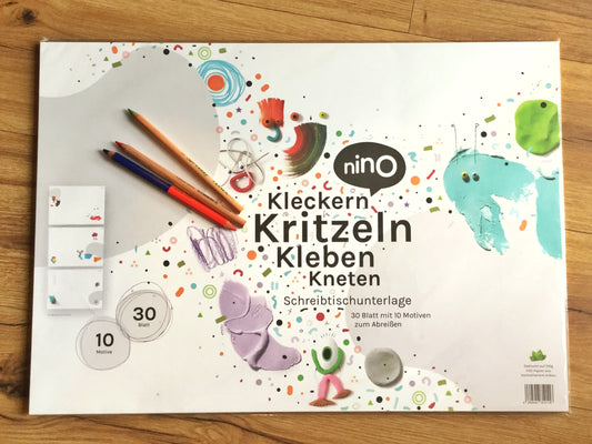 Große Schreibtischunterlage aus hochwertigem dickem Papier zum Kritzeln.