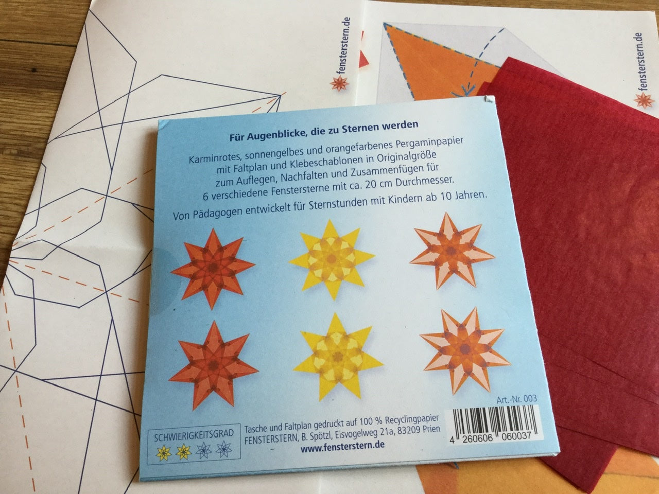 Fenstersterne X-Mas Bastelset Advent°