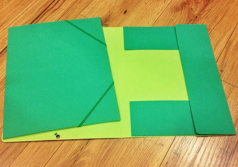 Eckspannmappe Flügel forever grün/hellgrün - Polly Paper