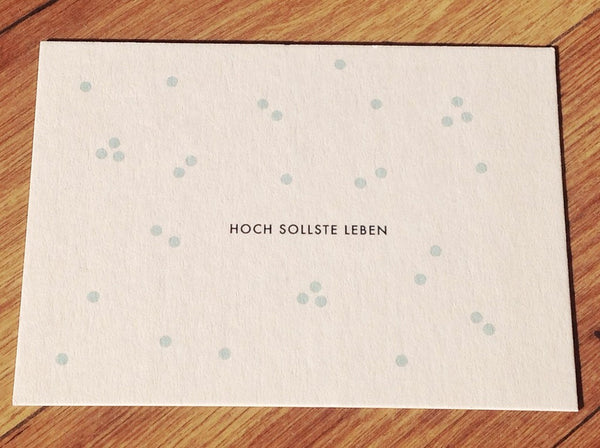 Postkarte ahoi Hoch sollste leben - Polly Paper