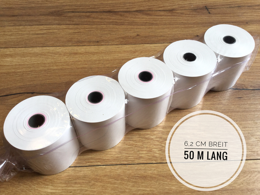 Thermo-Bonrolle 62mm 50m - Polly Paper
