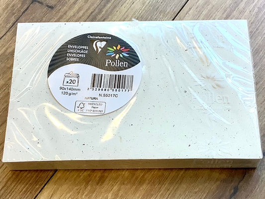 Briefkuvert mini C7 "Pollen Natura“ RC 20St. hk 9x14cm