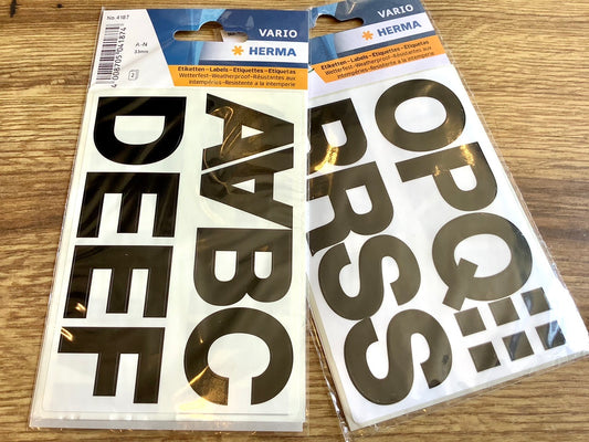 Buchstaben Sticker 33mm A-N / O-Z° - 