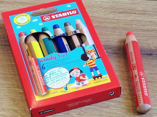 Stabilo Woody 6 Farbstifte - Polly Paper