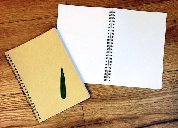 Bambus-Papier A5 Spiralbuch blanko - Polly Paper