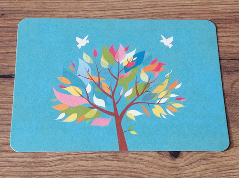 Postkarte Bunter Baum (Gutrath) - Polly Paper