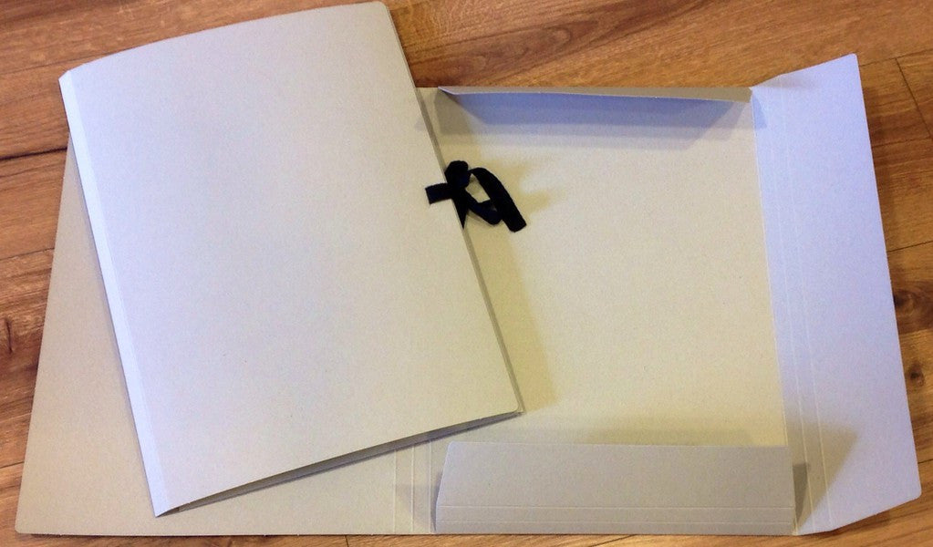 Zeichenmappe A3 Graukarton+Band - Polly Paper