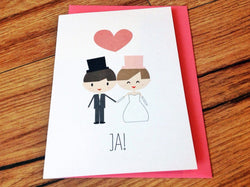 Klappkarte ahoi JA! Hochzeitskarte - Polly Paper