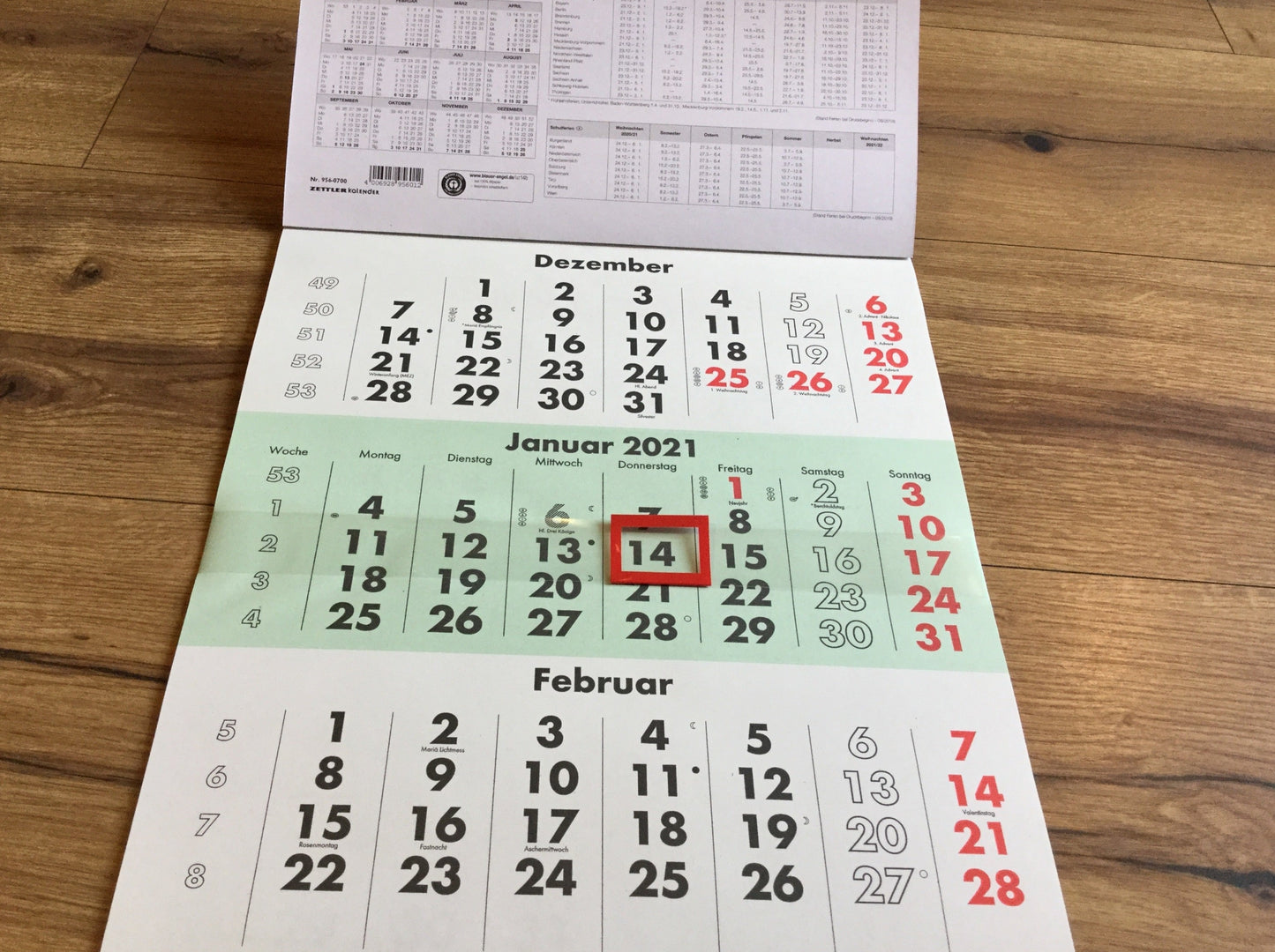 Dreimonatskalender 2026 Zettler RC