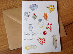 Klappkarte Geburt Monster (Erichsen) - Polly Paper