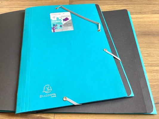 12-teilige Fächermappe in türkis - zu kaufen bei Polly Paper - Umweltfreundlicher Bürobedarf