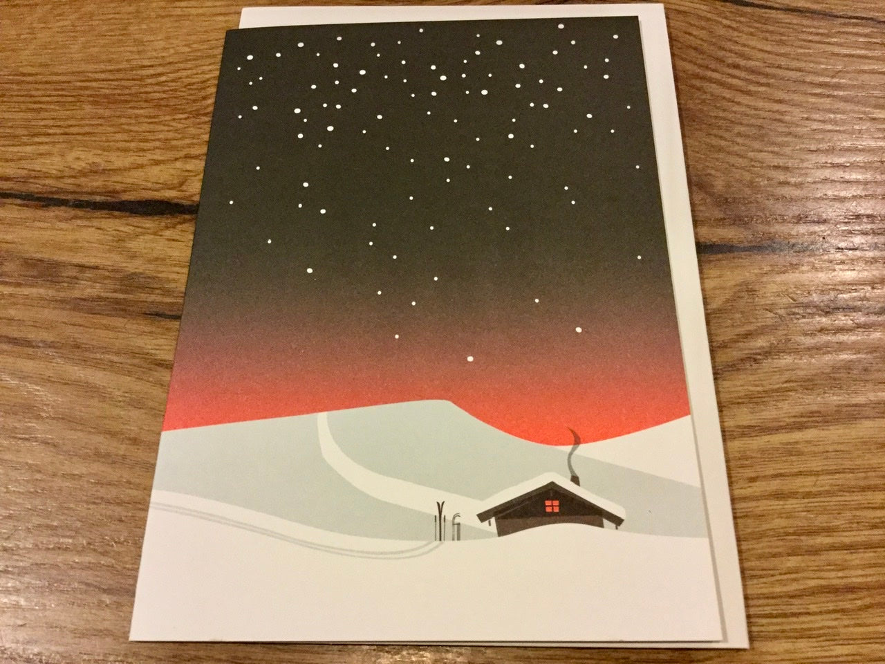 Grußkarte Skihütte (pleased to meet)