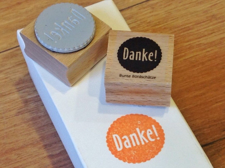 Stempel Bordschätze 3x3cm Danke