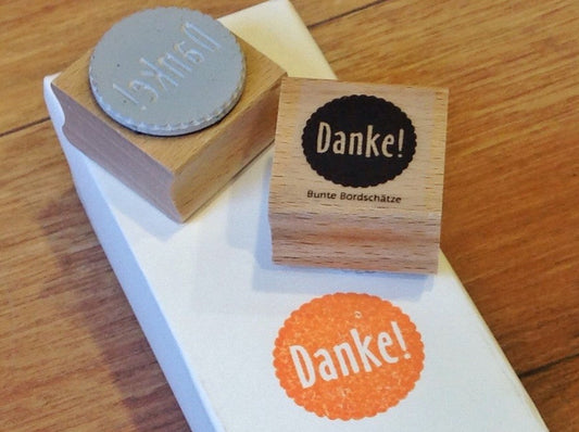 Stempel Bordschätze 3x3cm Danke