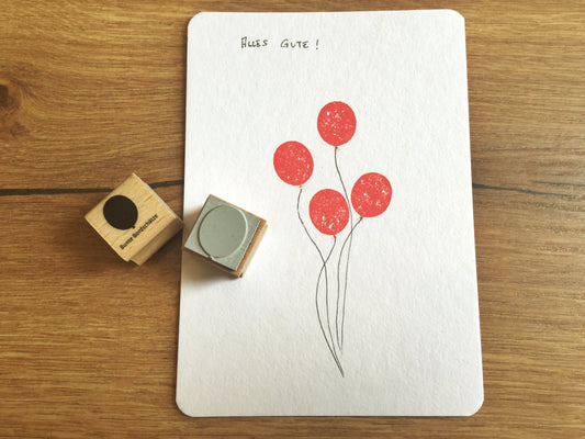Holzstempel mit Motiv Luftballon