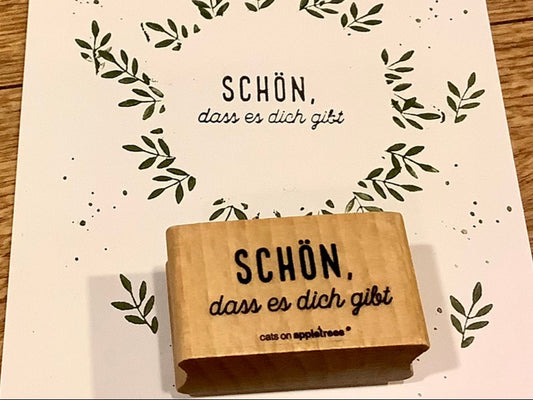 Stempel „Schön, dass es dich gibt“ (Cats on appletrees) - Polly Paper - Schreibwaren in Berlin-Mitte