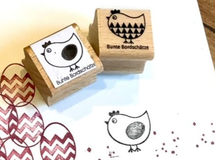 Stempel Huhn Hilde 2x2cm (Bunte Bordschätze)°