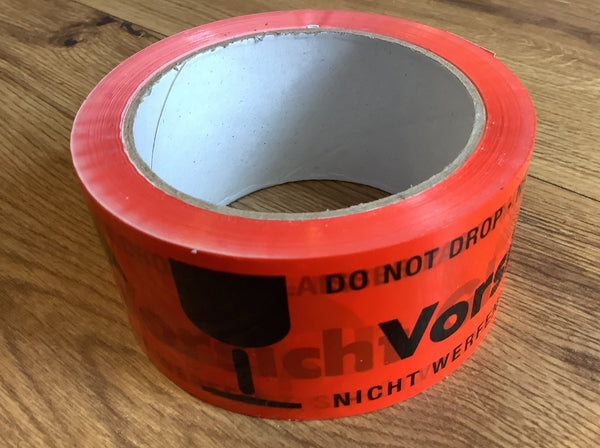 Packband rot Vorsicht Glas PP
