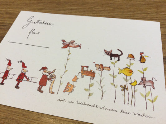 Postkarte Weihnachtsgutschein (Inka Erichsen)