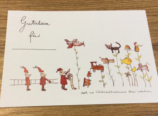 Postkarte Weihnachtsgutschein (Inka Erichsen)