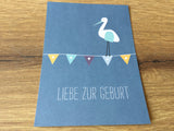 Postkarte Liebe zur Geburt (papier ahoi)°