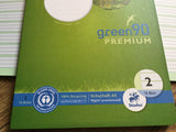 A5-Heft Lin.2 grün Green90g Deutschheft
