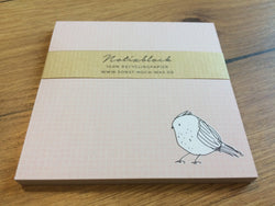 Notizblock Piepmatz 10x10cm (snw)