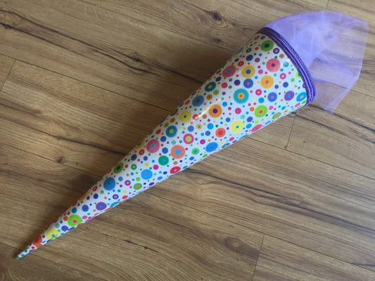 Schultüte 70cm bonbonbunte Kreise Marpa