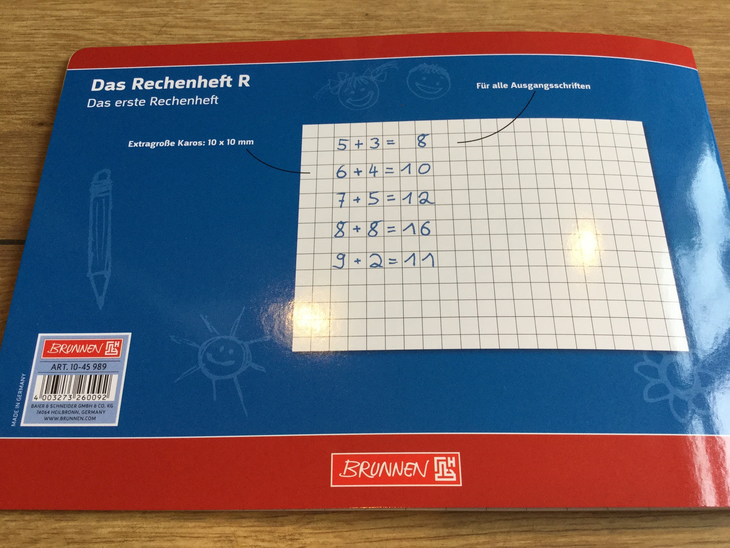 Schulheft A5 Rechenheft R 1cm Brunnen