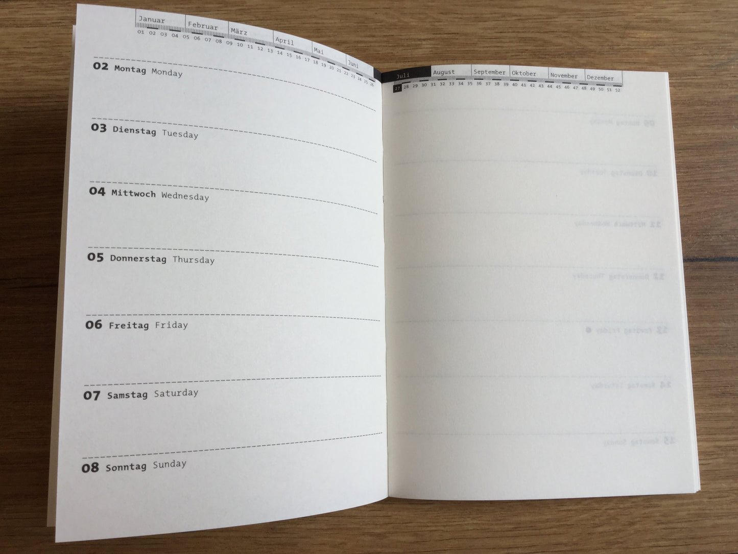 Kalender S (A6, 1Wo/1Seite) Roterfaden 2026