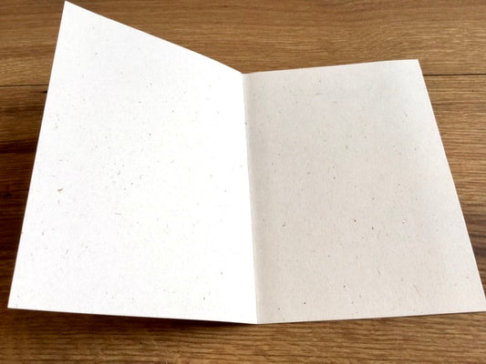 offene Klappkarte unbedruckt Vanilla B6