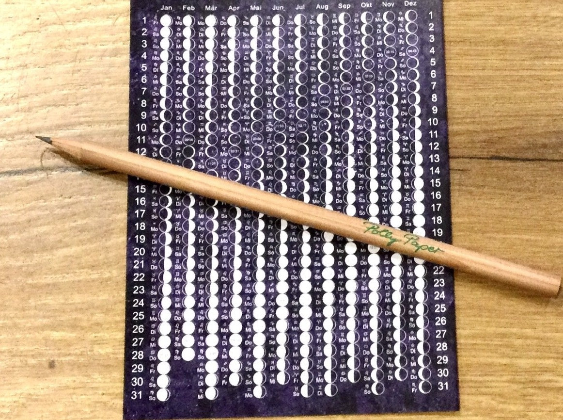 Mondkalender Postkarte A6 2026