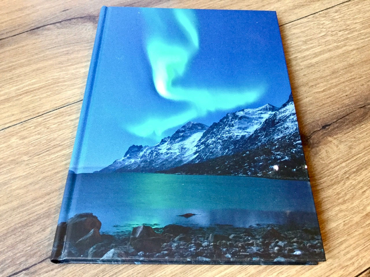 Hardcover A5 blanko Polarlichter 100g