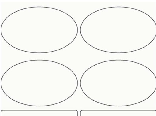 Etiketten oval 80mm Endi-Haft°