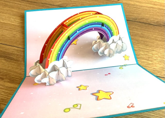 Pop-up-Karte Regenbogen