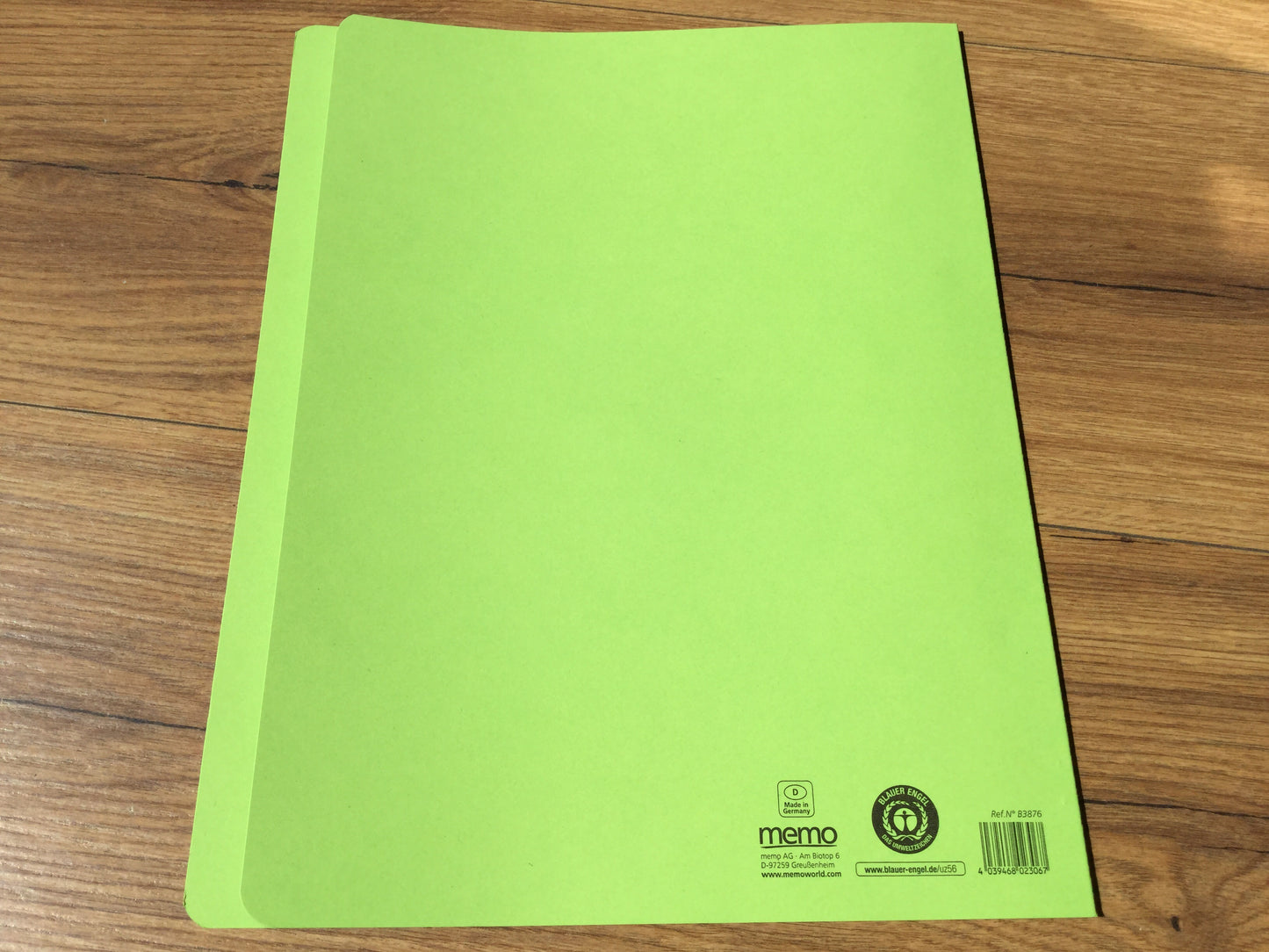 Schnellhefter blanko 320g/m² memo°