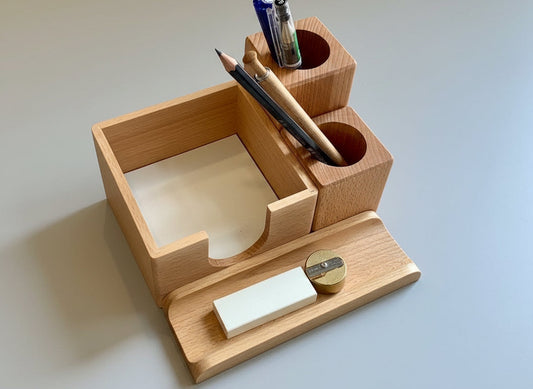 Schreibtisch-Organizer Buche Holz