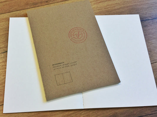 Notizbuch 14x20cm blanko M ROTERFADEN - Polly Paper - Umweltfreundliche Schreibwaren