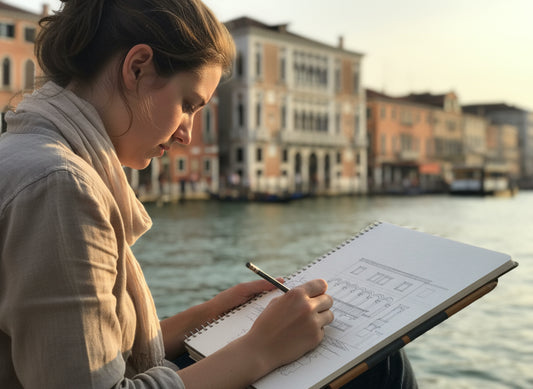 Skizzenbuch Spiralbuch 16x26 cm 100g Venezia Stiftverschluss Arbos