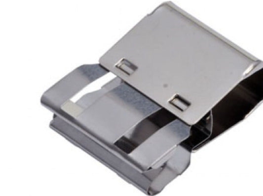 Slide Clip Edelstahl Japan silber 19mm