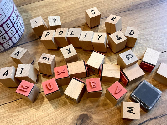 Stempelset Alphabet Holzstempel (Heyda) - Polly Paper - Umweltfreundliche Schreibwaren